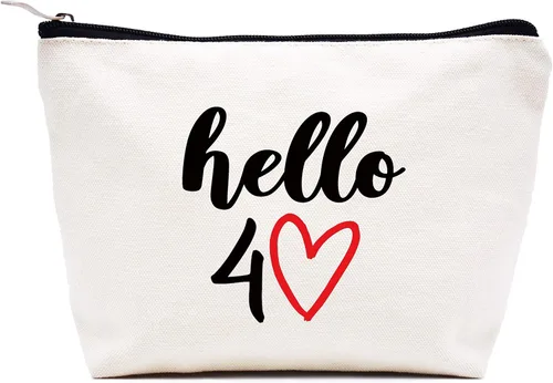 Vista 10 de LIBIHUA Bolsa de maquillaje de cumpleaños Bolsa de cosméticos Bolsa de viaje, Beige, 271-el Uno Donde Ture 40