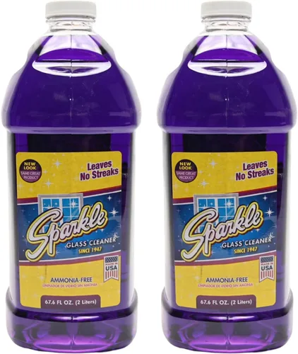 Vista 11 de Sparkle Botella de repuesto para limpiador de vidrio, fórmula original sin amoníaco, limpiador de vidrio resistente, sin dejar rayas, botella