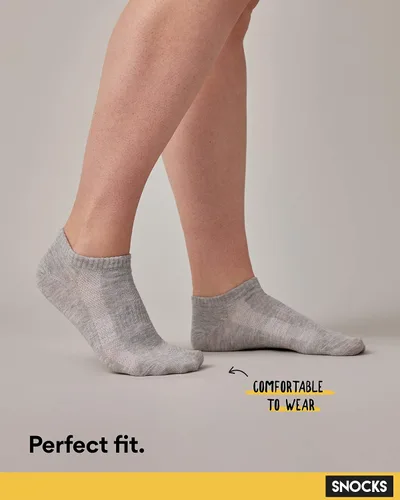 Vista 4 de Snocks S-XL - 6 pares de calcetines de tobillo para mujeres y hombres, calcetines de tobillo transpirables para mujer y hombre, varios