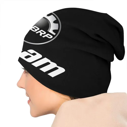 Vista 5 de Soft Warm Can-Am Logo Beanie Hat Men Women Skull Hat Knit Caps Black