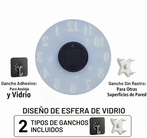 Vista 8 de jomparis Relojes al aire libre impermeable 12 pulgadas Galaxy Night Light Reloj de pared de vidrio para piscina patio baño 12''Sky