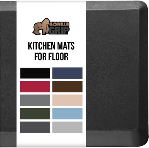 Vista 36 de Gorilla Grip - Tapete antifatiga acolchado para cocina, escritorio, ergonómico, superficie rugosa resistente a los rayones y al agua, para comodidad