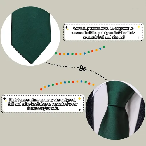 Vista 4 de Barry.Wang Conjunto de corbata de seda tejida para hombre, gemelos formales para boda, talla única