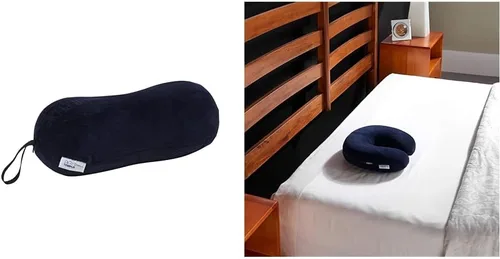 Vista 8 de Almohada de viaje multiusos de espuma viscoelástica Tempur-Pedic, en forma de maní, para el alivio de la presión lumbar en el cuello y la espalda