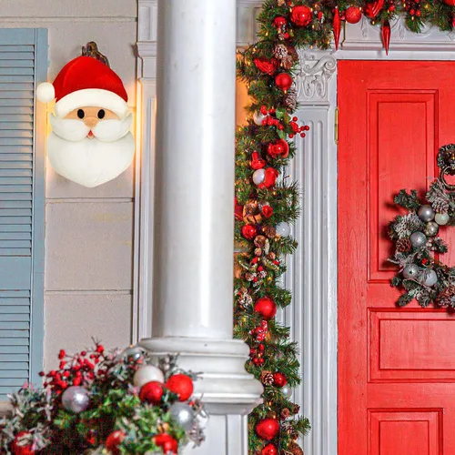 Vista 3 de Mudder Cubiertas de luz de porche de Navidad, decoración al aire libre, gnomo, cubiertas de luz de Navidad para porche, garaje, puerta delantera