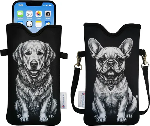 Vista 12 de Tainada Funda Estuche Bolsa de Neopreno para Teléfono para Hombres y Mujeres con Correa Cruzada/Cordón para el Cuello para iPhone 17/16/15 Pro Max