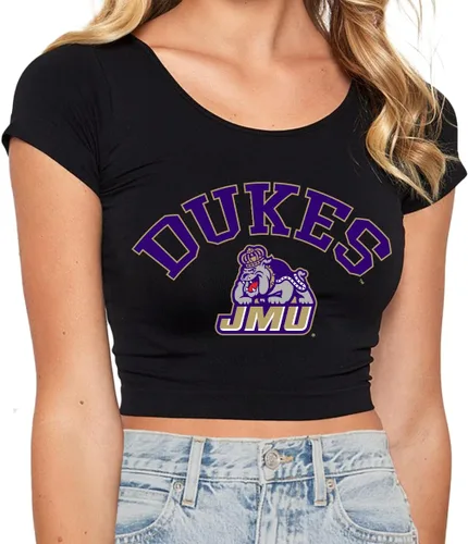 Vista 6 de Lojobands Camiseta corta ajustada para mujer, hecha en Estados Unidos, talla única