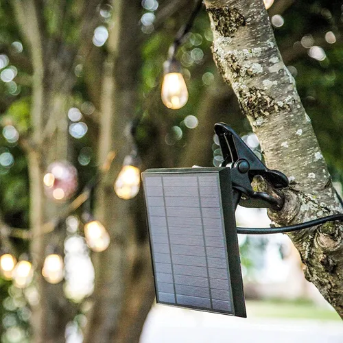 Vista 5 de Brightech Ambience Pro - Panel solar de repuesto, compatible solo con luces LED Brightech de 1 W con control remoto, luces de patio trasero y patio