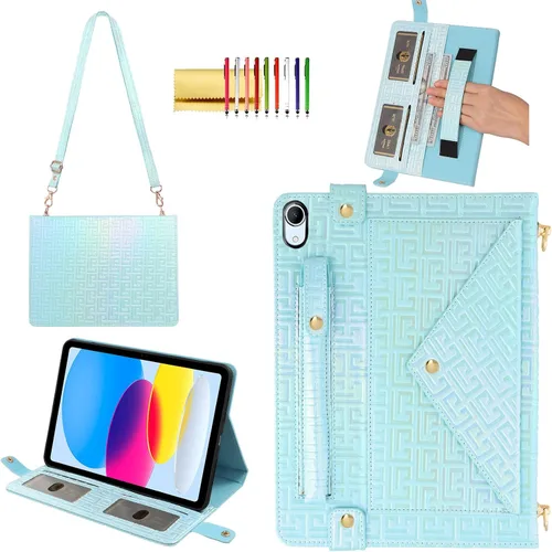 Vista 143 de Funda tipo bolso para iPad mini de 5ª/4ª/3ª/2ª/1ª generación de 7.9 pulgadas, Techcircle funda ligera tipo folio con soporte bandolera con billetera