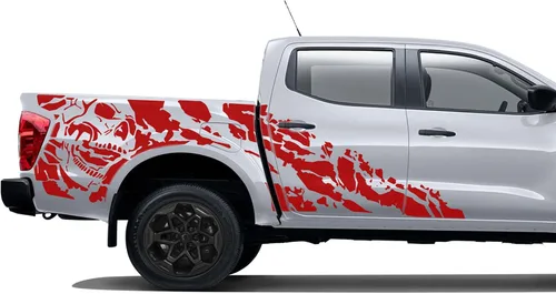Vista 6 de Calcomanías gráficas de pesadilla lateral compatibles con Nissan Navara Np300 (negro)