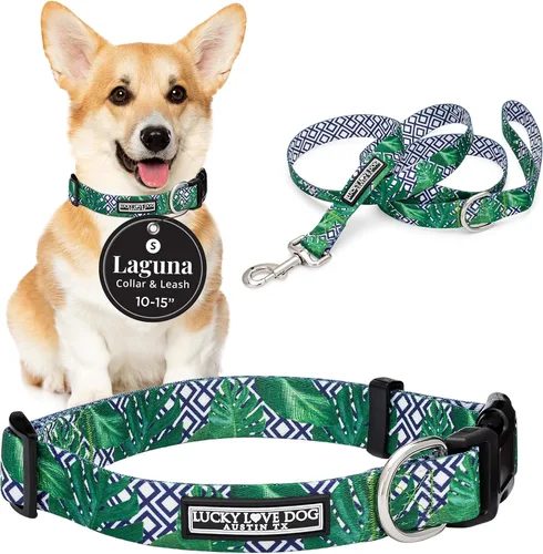 Vista 84 de Lucky Love Dog - Collar para perras pequeñas, diseño Blackbird de estampado alegre con flores de primavera y verano, talla XS Collar Blackbird