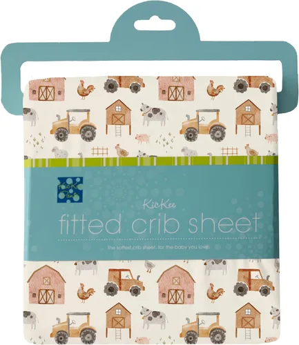 Vista 5 de KicKee - Sábana bajera ajustable para cuna de bebé, impresiones adorables para colchón de cuna, hecha de viscosa de bambú para ropa de cama de bebé