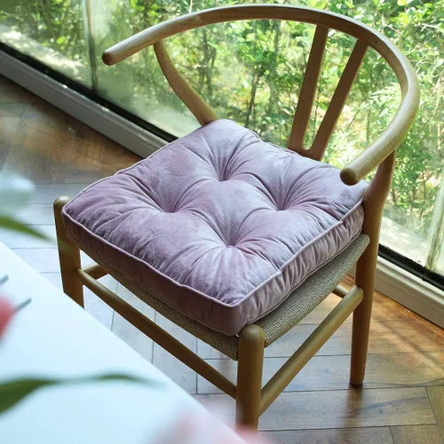 Vista 16 de vctops Almohadillas de Silla de Terciopelo Suave con Lazos Cómodo Cojín de Asiento Sólido para Sillas de Comedor, Sillas de Oficina, Pisos de Madera