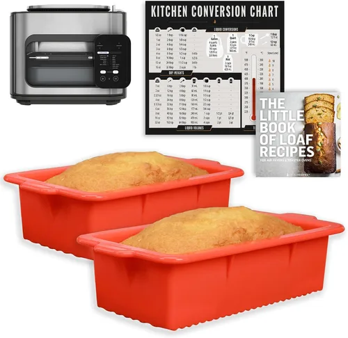 Vista 11 de INFRAOVENS Sartenes de silicona para freidora de aire para hornear, molde antiadherente para pasteles Cosori TurboBlaze 9 en 1 de 6 cuartos