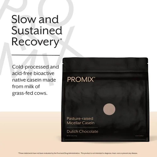 Vista 3 de ProMix Nutrition Proteína en polvo de caseína alimentada con pasto, criada en pasto, liberación lenta de 0.88 oz de caseína micelar – 0.18 onzas