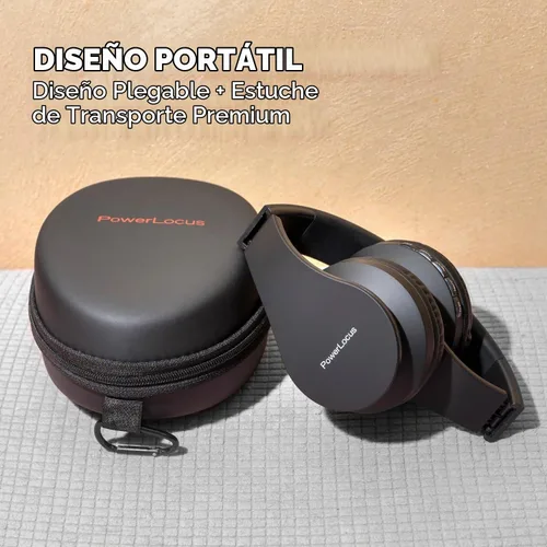 Vista 7 de PowerLocus - Audífonos inalámbricos Bluetooth para usar sobre las orejas, estéreo, plegables, con cable y micrófono incorporado para iPhone