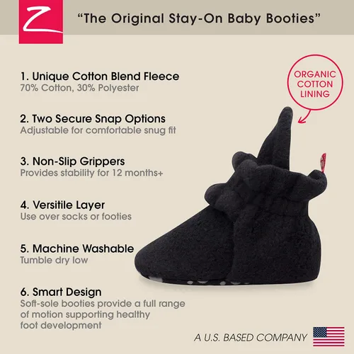 Vista 3 de Zutano Unisex Fleece Baby Booties, Soft Sole and Non Slip Stay On Slipper Socks for InfantToddler, Girls, Boys 3-24 Months
