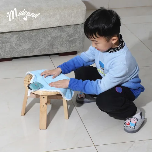 Vista 8 de Midoneat Juego de juguetes de limpieza para niños, mini escoba, trapeador y recogedor, juego de ayuda para la limpieza del hogar, juego de juego