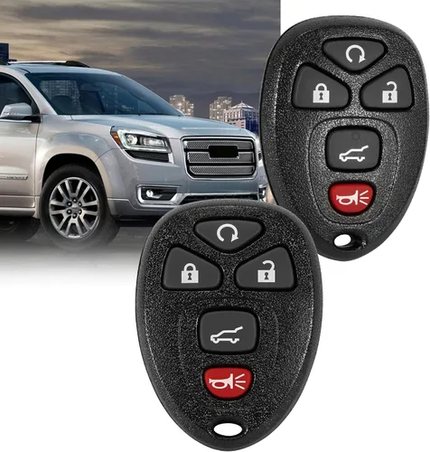 Vista 7 de Llavero de repuesto para GMC Acadia 2007-2016 Yukon XL/Chevy Suburban Tahoe Traverse/Cadillac Escalade SRX/Buick Enclave FCC ID: OUC60270, OUC60221