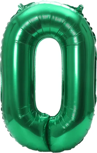 Vista 85 de YPSelected Globo de aluminio grande de 32 pulgadas con número de helio, cumpleaños, boda, fiesta, 0-9 (azul bebé, 0)