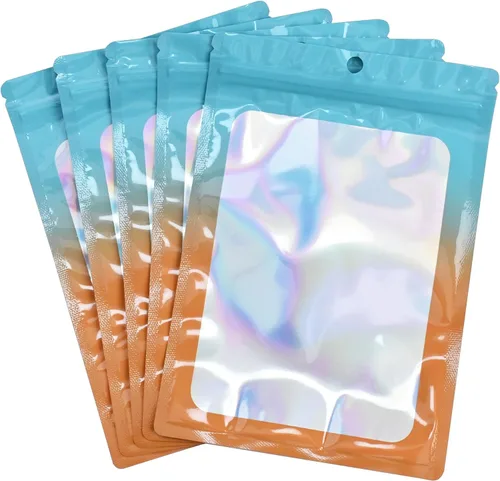 Vista 8 de Bolsa resellable de Mylar para bolígrafos, ideal para oficina, hogar, fiesta, almacenamiento de alimentos, galletas, muestras de joyería