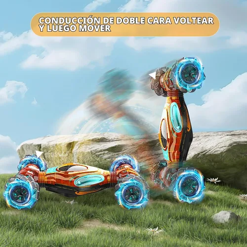 Vista 3 de Coches RC, juguete de auto de acrobacias con detección de gestos 1:12 para niños y niñas de 6 a 12 años, juguete de control remoto de mano 4WD