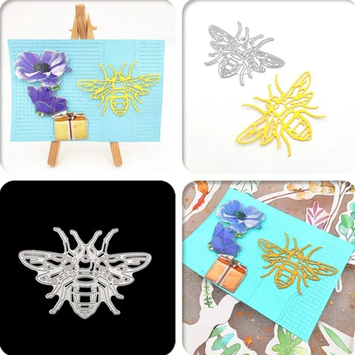 Vista 6 de Plantilla de troqueles de corte de metal de abeja, álbum de recortes, álbum de recortes, sello de tarjetas de papel, decoración en relieve