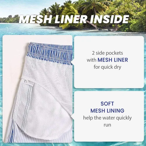 Vista 4 de maamgic Mens Swim Trunks 5" with Mesh Lining Quick Dry Bathing Suits for Men Swim Shorts Swimwear
