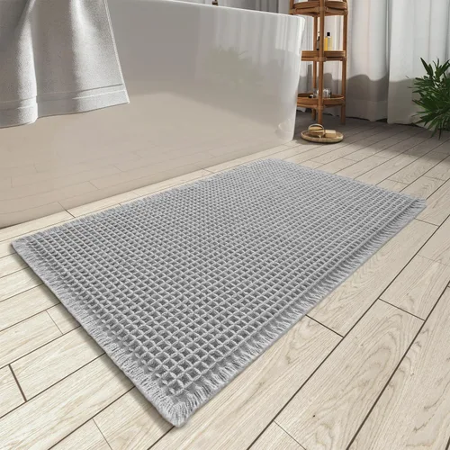 Vista 68 de AMOAMI Tapete de baño mejorado con diseño de gofre, súper absorbente, antideslizante, para suelo de baño, lavable a máquina, con borlas, tapetes