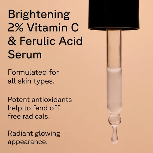 Vista 3 de ACURE Suero iluminador de vitamina C y ácido ferúlico, sin aceite, 100% vegano, para una apariencia más brillante, brilla con extracto de piña y té