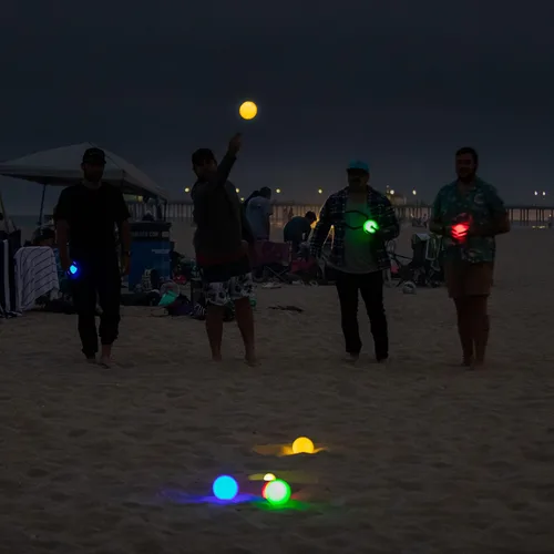 Vista 6 de GoSports LED Bocce Ball Game Set - Includes 8 Light Up Bocce Balls, Pallino, Case and Measuring Rope - Choose 85 mm or 100 mm