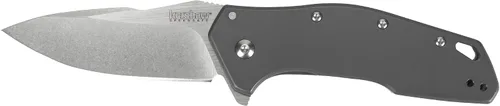 Vista 2 de Kershaw Eris, cuchillo de bolsillo con punta filosa y apertura asistida rápida y segura, gris EDC con apertura asistida, bolsillo reversible