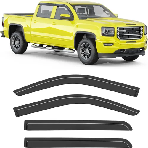 Vista 14 de Protector de lluvia extra grueso para Ford F150 2004-2014 Extended Cab/SuperCab protectores de lluvia con cinta adhesiva lateral de camioneta