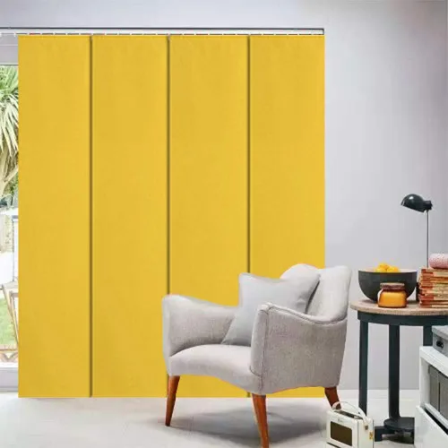 Vista 25 de LETAU - Persianas corredizas 100% opacas con riel, hechas verticalmente para ventanas grandes, puertas corredizas, espacios abiertos y divisores