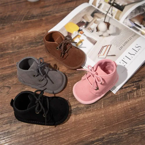 Vista 3 de Meckior Botar para aprender a caminar unisex para niños y niñas recién nacidos terciopelo suela de goma zapatos antideslizantes