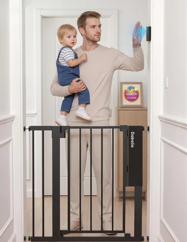 Vista 10 de Babelio - Puerta inteligente para bebé con apertura automática/cierre, montada a presión, sin taladro, para puertas/parte superior de escaleras.