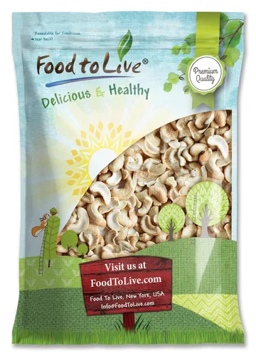 Vista 11 de Food to Live Piezas de anacardo, 1 libra - Kosher, crudo, vegano, apto para paleo, sin sal, sin tostar, a granel, rico en selenio, zinc, magnesio