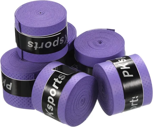 Vista 10 de PATIKIL Cinta de agarre de raqueta de tenis, PU Overgrip Ronda Surco Antideslizante Absorbe el sudor para caña de pescar de bádminton