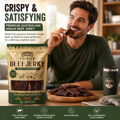 Vista 2 de Patatas fritas de carne de res Angus australiana premium, 3.17 onzas