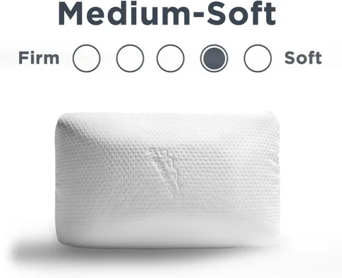 Vista 3 de Tempur-Pedic Paquete de almohada sinfónica de espuma viscoelástica y protector de almohada Tempur-Protect Tamaño Queen Blanco