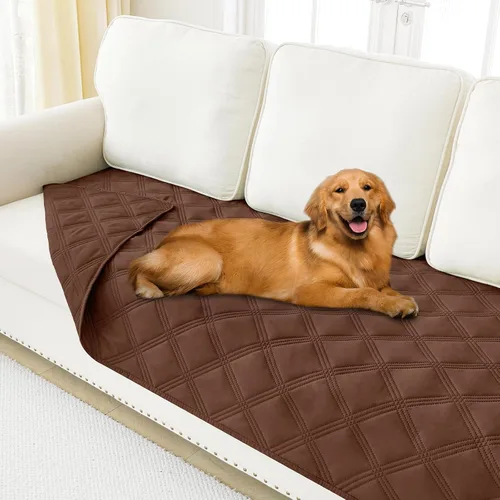 Vista 111 de Smiry Funda impermeable para cama de perro, manta reversible para mascotas para sofá Manta suave lavable para perro, funda a prueba de fugas