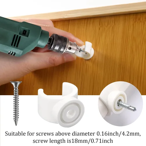 Vista 3 de Clips PEX de 1/2 pulgada, paquete de 50 perchas de tubo de 0.630 in, abrazaderas de tubería PEX, abrazaderas de tubería de PVC, soporte de soporte