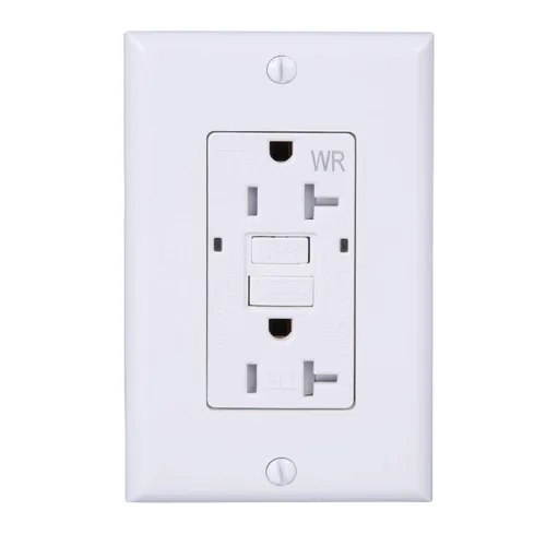 Vista 2 de LGL - Toma de corriente dúplex GFCI de 20 amperios y 125 V de autocomprobación, resistente a manipulaciones, resistente a la intemperie