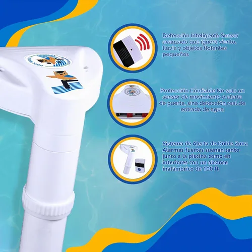 Vista 5 de Blue Wave NA4212 Poolwatch - Sistema de alarma para piscina, color blanco