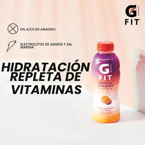 Vista 7 de Gatorade Fit - Bebida con electrolitos, hidratación real saludable, mango tropical, botellas de 16.9 onzas (paquete de 12)