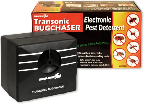 Vista 2 de Bird-X Transonic - Cazador de insectos, roedores e insectos, dispositivo ultrasónico para áreas interiores, cubre hasta 1500 pies cuadrados, 2.75