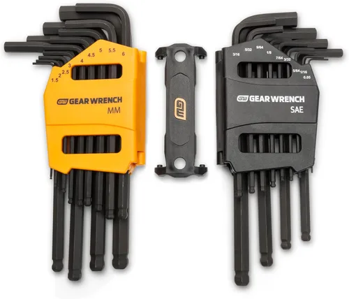 Vista 5 de Gearwrench - 83505 - Juego de 26 llaves hexagonales SAE/métricas con punta de bola y brazo largo