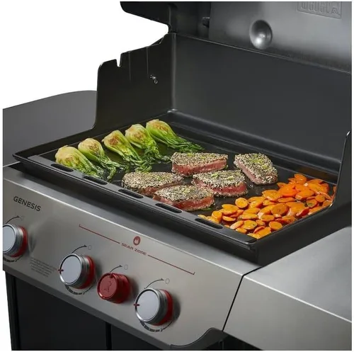 Vista 4 de Inserto de plancha resistente al óxido Weber® Fits Genesis® 3-Burner Grills (2016+) & Summit® Grills, Pre-Seasoned Carbon-Steel Griddle Insert for