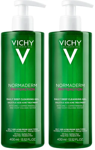 Vista 11 de VICHY Normaderm Daily Acné Face Wash, limpiador facial de ácido salicílico para piel grasa y propensa al acné, limpiador de acné que limpia