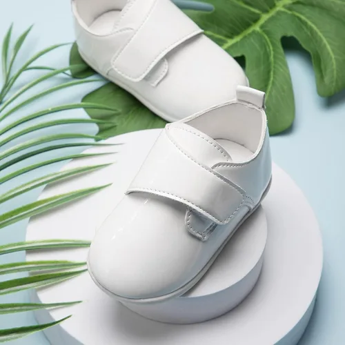 Vista 5 de ohsofy Zapatos Oxford para bebé niño de PU Cuero Mocasines con suela de goma y suave para vestido de boda Zapatos para caminar para bebé niña